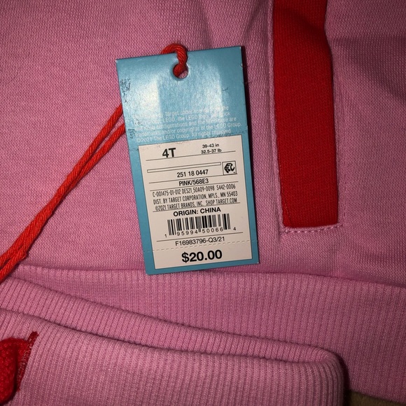 Lego Toddler Track & Joggers Set. NWT. Size 4T. Pink and Red. - Picture 7 of 7